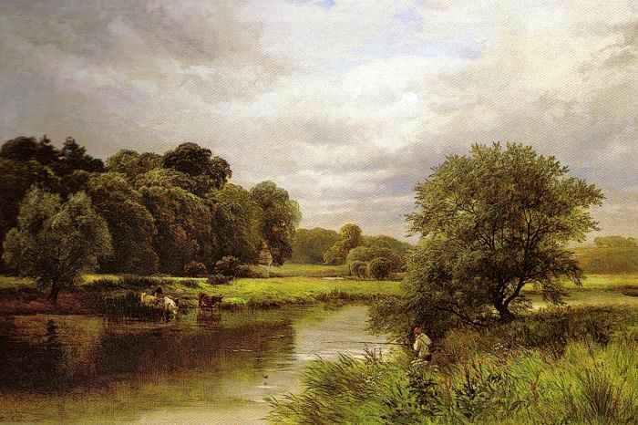George Turner Fishing on the Trent oil painting image